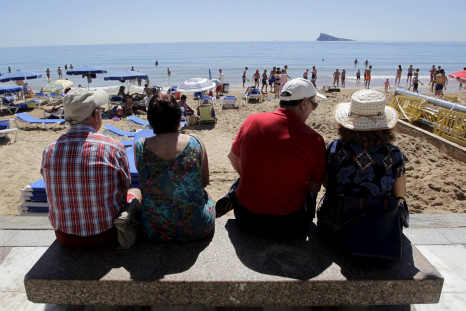 Pensioners in Spain on holiday