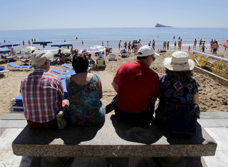 Pensioners in Spain on holiday