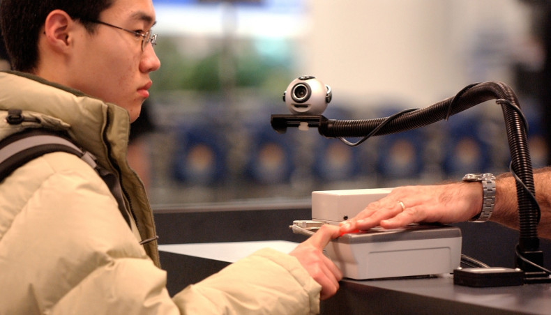 Biometric fingerprint and face scanner at JFK