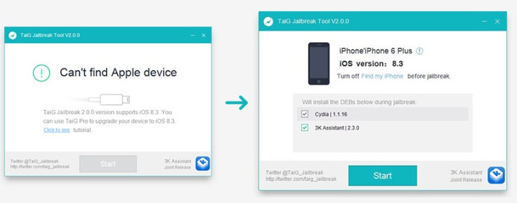 TaiG jailbreak v2.0.0 TaiG jailbreak v2.0.0