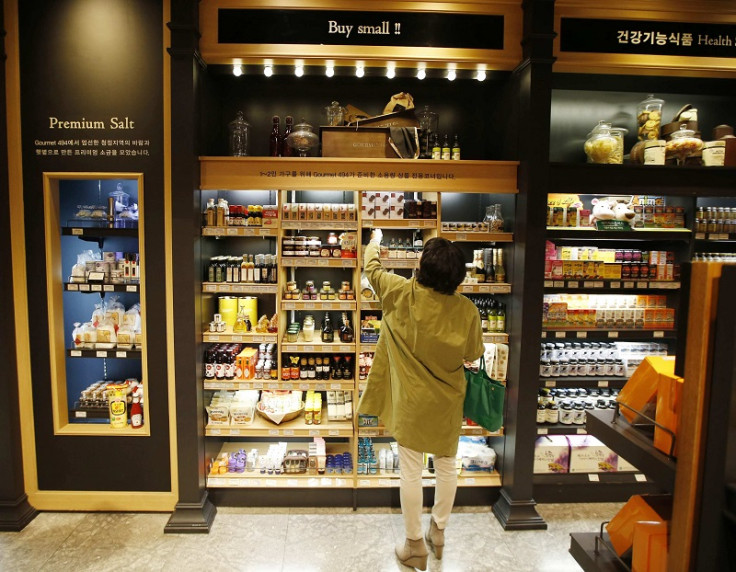 A woman during shopping in South Korea