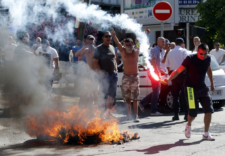 Uber protest paris