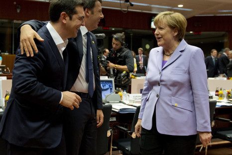 Angela Merkel, Matteo Renzi and Alexis Tsipras