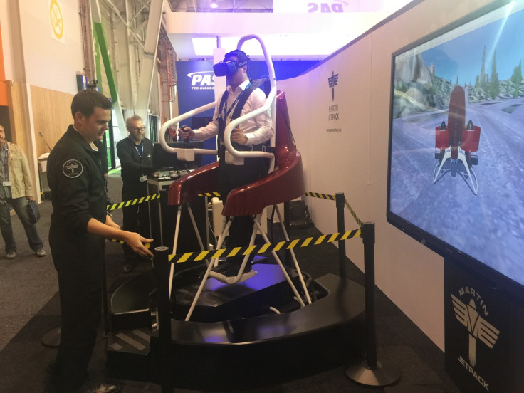Martin Jetpack VR trial at Paris Airshow