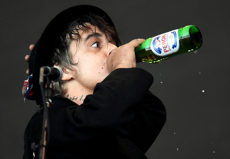 Glastonbury 2015 Pete Doherty drinking