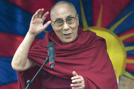 The Dalai Lama addresses the crowd