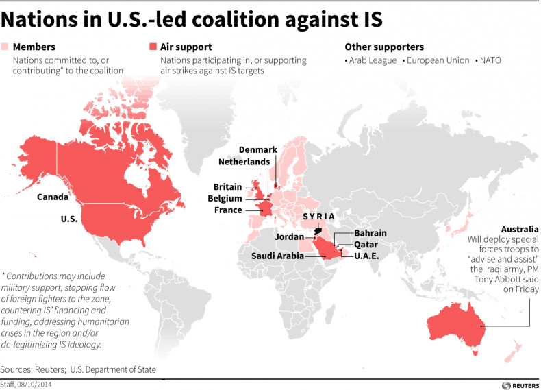 US coalition against Islamic State Isis