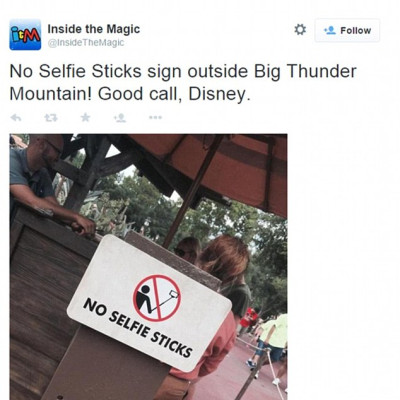 selfie stick ban