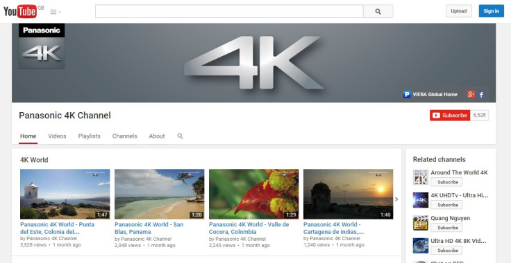 YouTube 4K channel