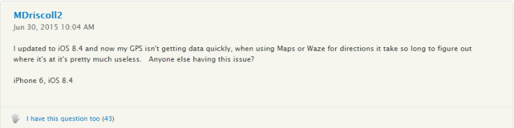 iOS 8.4 GPS problems