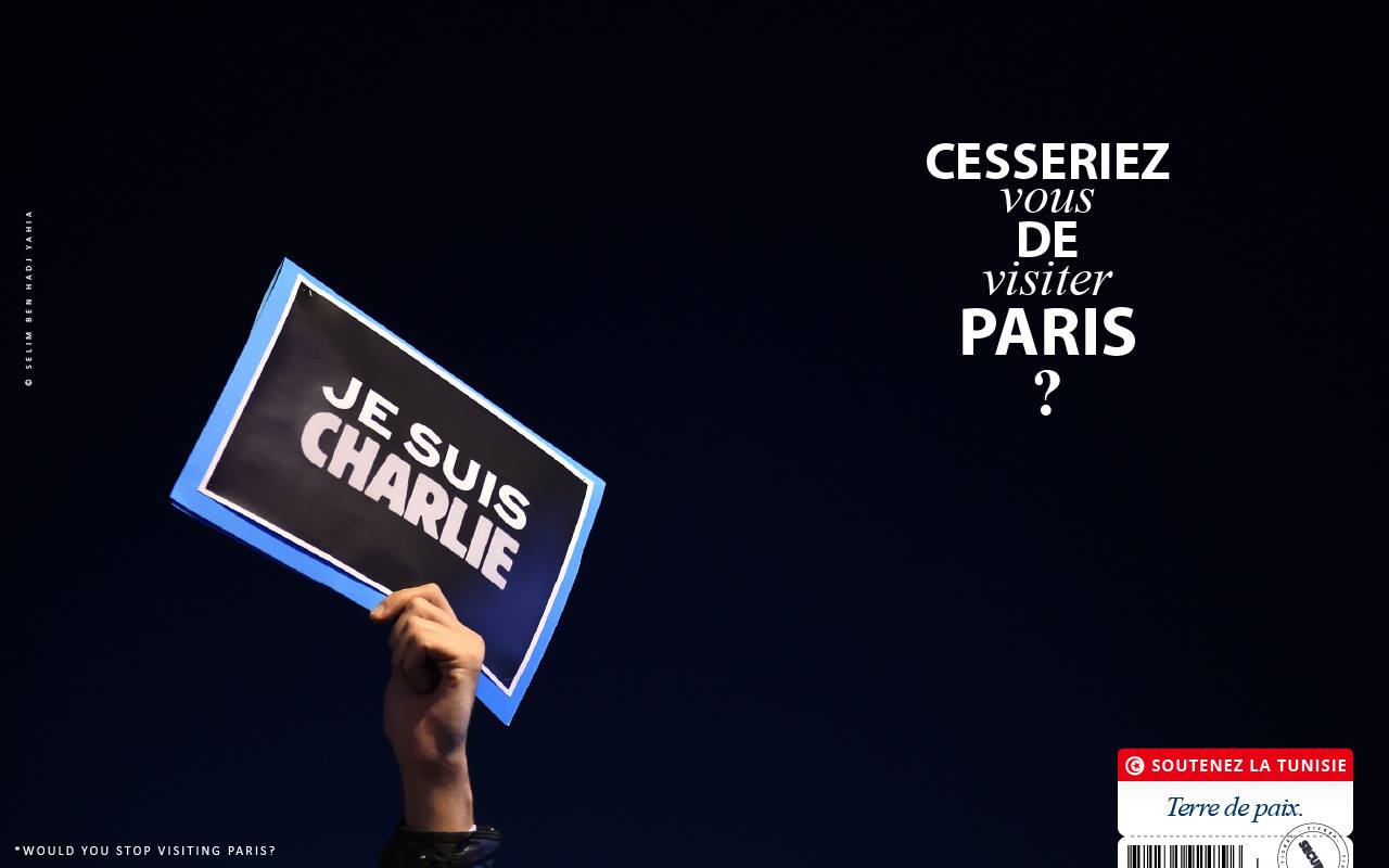 Charlie Hebdo Tunisia ad tourism