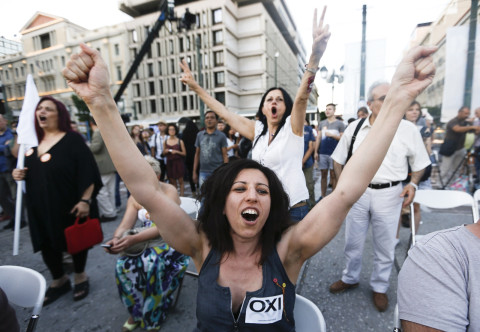Anti-Austerity No voters in Greece