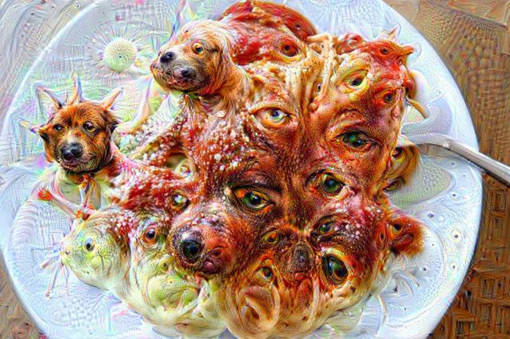 Spaghetti and meatballs become really frightening