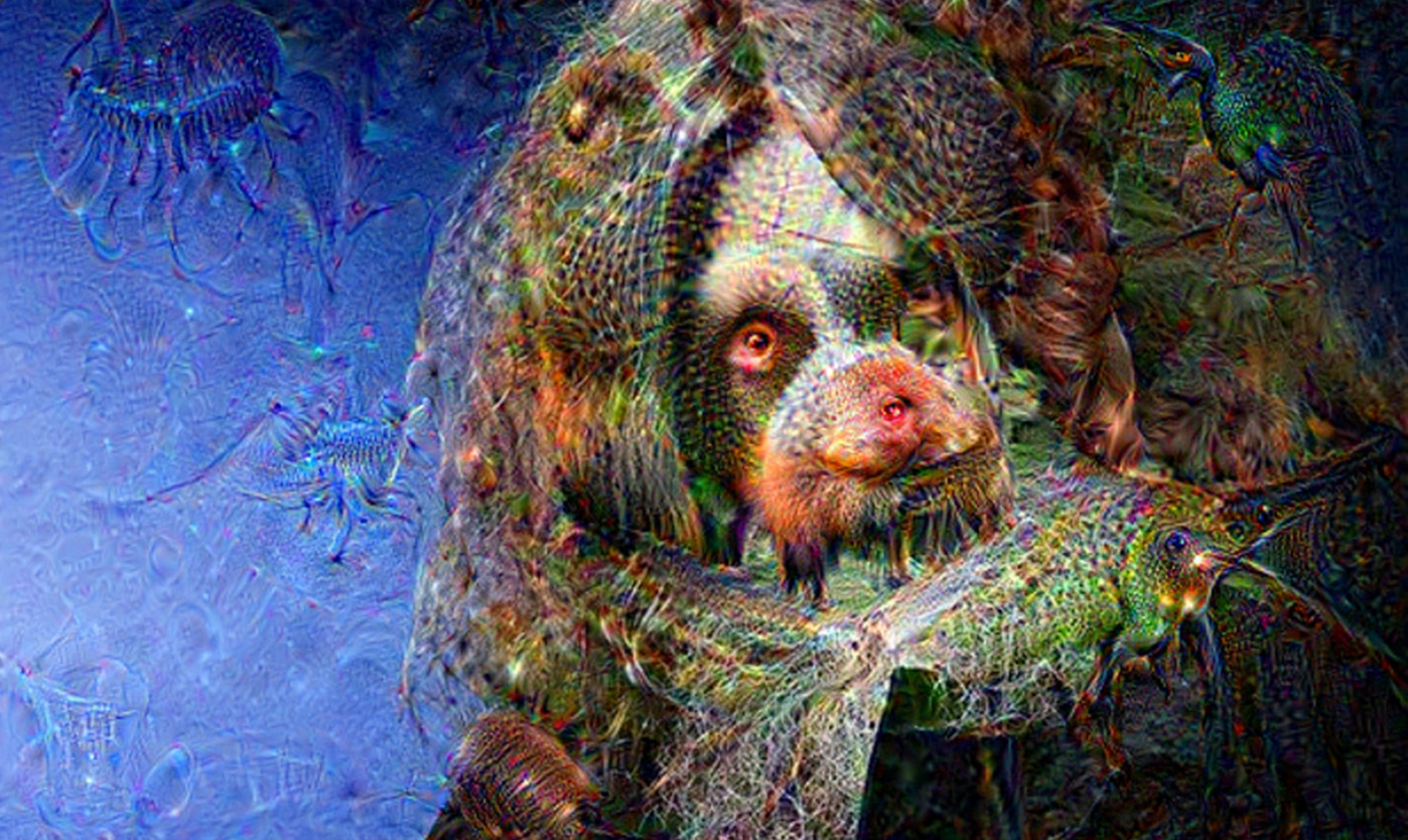 Graphic novelist Alan Moore in Google DeepDream Graphic novelist Alan Moore in Google DeepDream