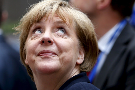 Angela Merkel arrives in Brussels on 7July