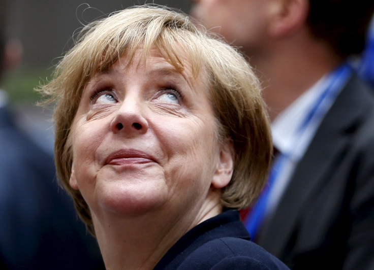 Angela Merkel arrives in Brussels on 7July