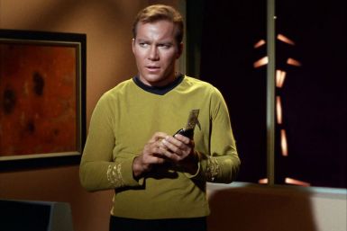 Captain Kirk using the Communicator in StarTrek