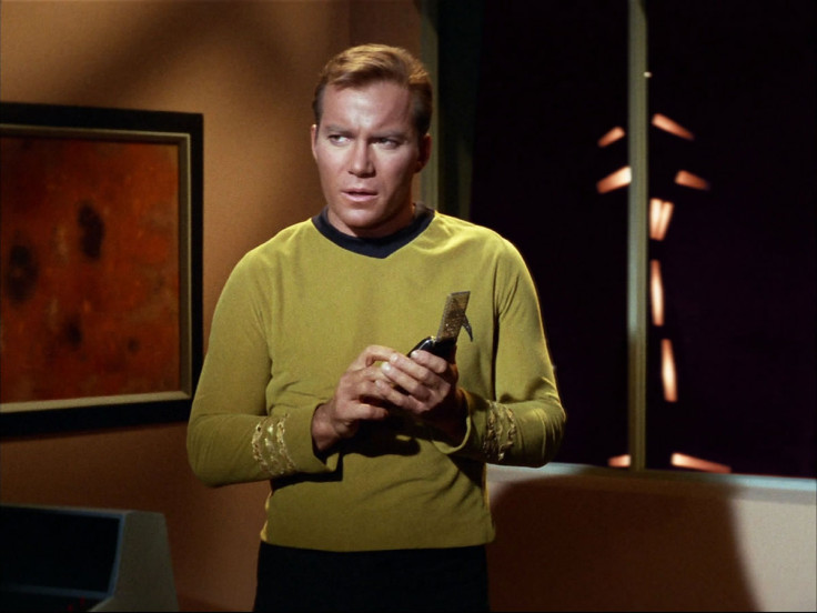 Captain Kirk using the Communicator in StarTrek