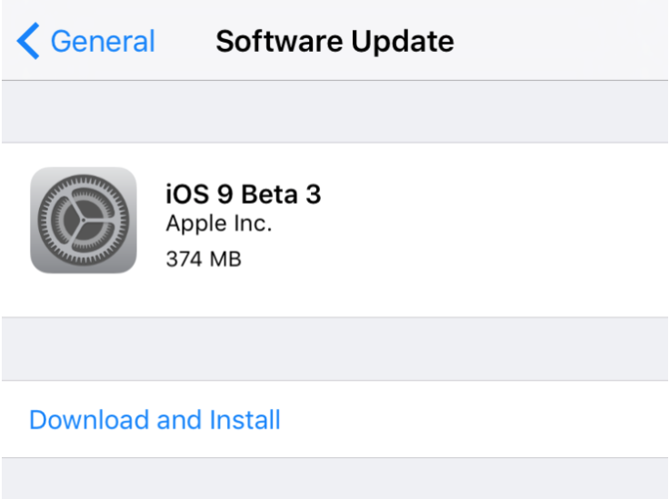 iOS 9 beta 3
