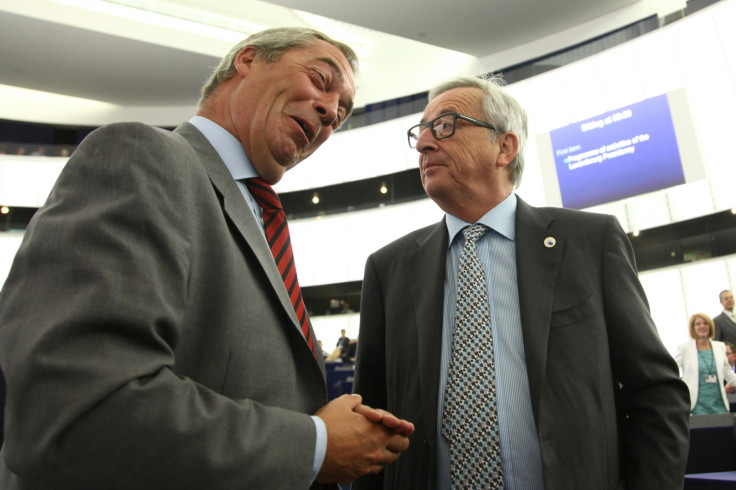 Nigel Farage and Jean-Claude Juncker