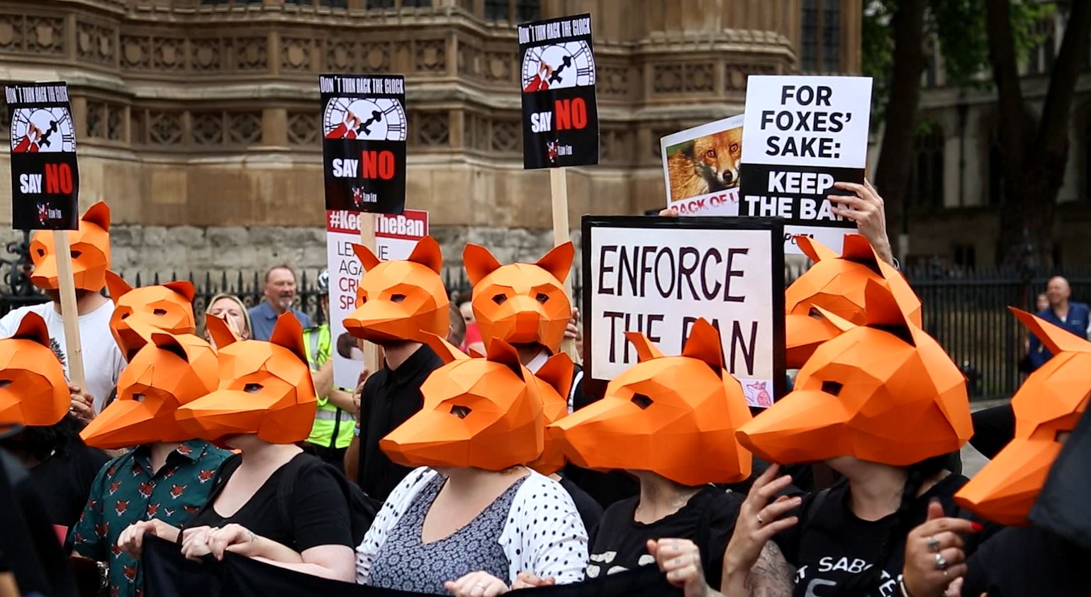 Fox Hunting Ban Vote Protest