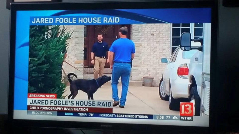 News footage of Jared Fogle house raid