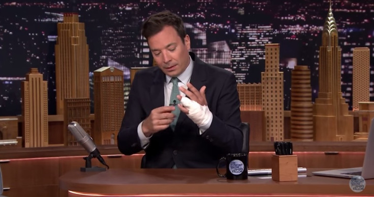 Jimmy Fallon explains his finger injury