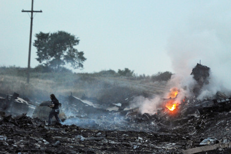 The wreckage of flight MH17