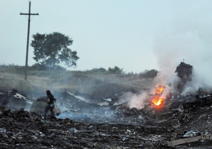 The wreckage of flight MH17