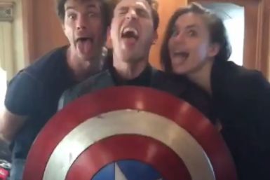 James D'Arcy, Chris Evans and Hayley Atwell