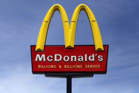 McDonalds sign sky background