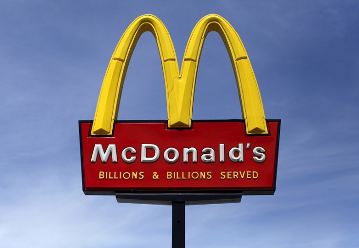 McDonalds sign sky background