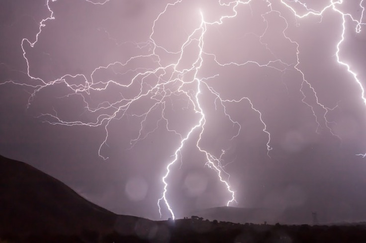 Rocky lightning strike