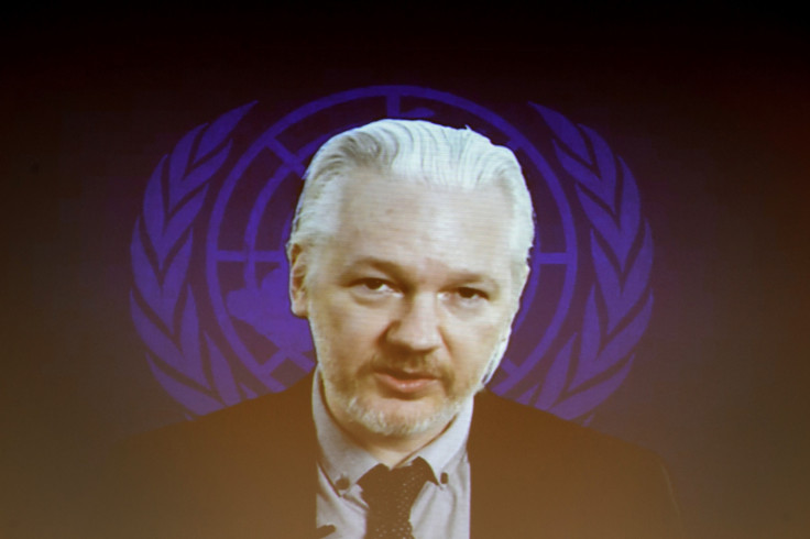 Julian Assange speaking via webcast to UN