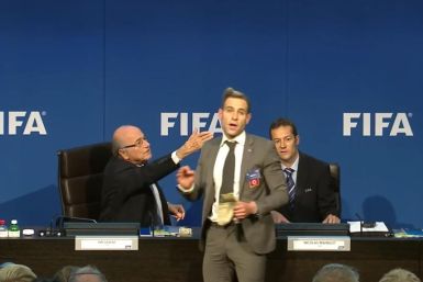 Lee Nelson invades FIFA press conference