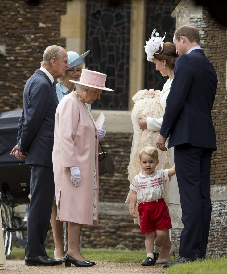Prince George at Princess Charlotte's christening