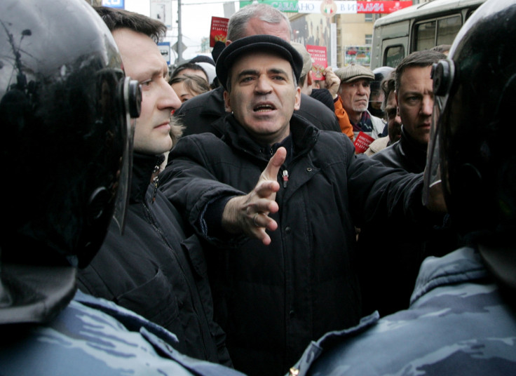 Kasparov was arrested at a