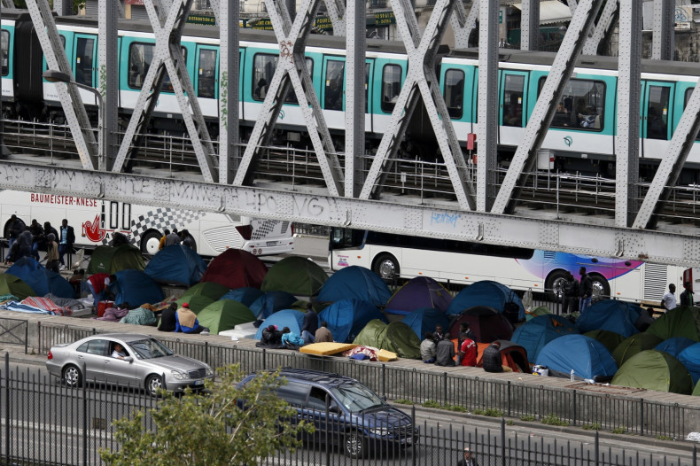 Migrants camp in Calais