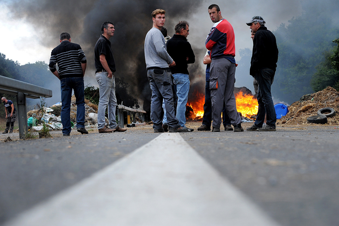 france farmers protest Brittany