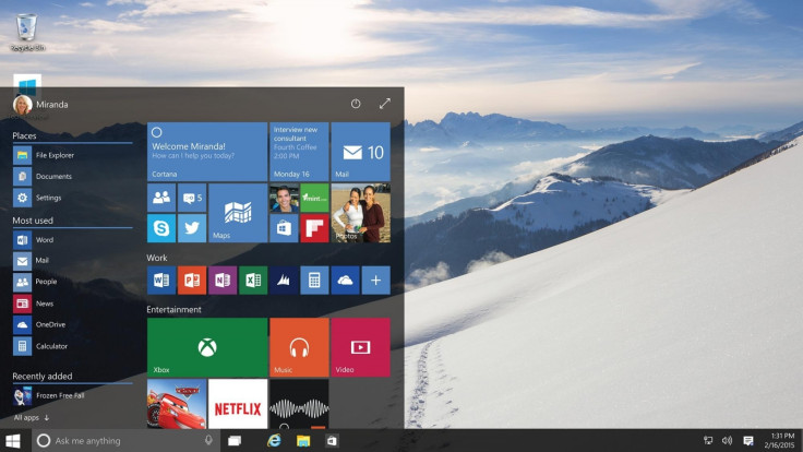 Windows 10 desktop