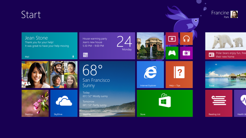 Windows 8.1 Metro UI Start Screen