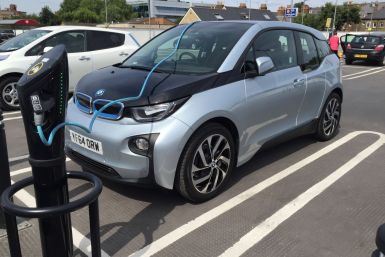 BMW i3 electric car charging