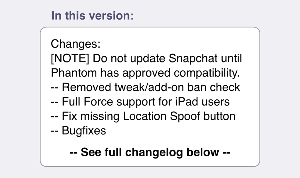 Phantom 4.3.2 for Snapchat Phantom 4.3.2 for Snapchat