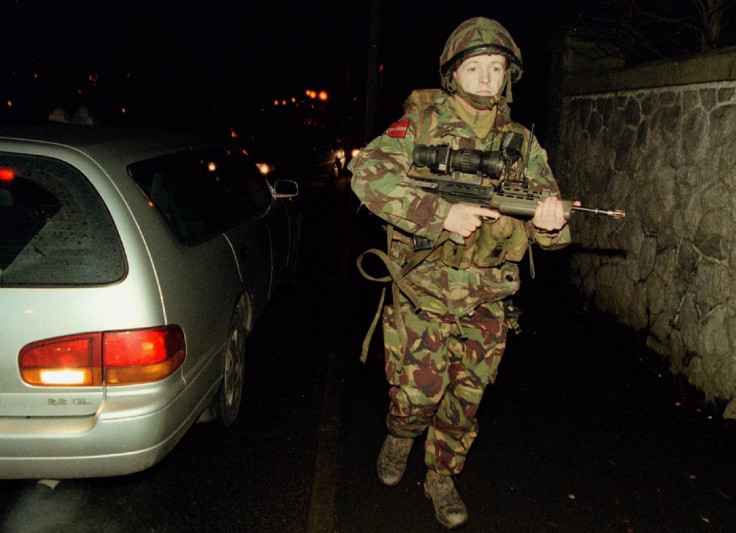 British Army soldier patrol Bessbrook 1997