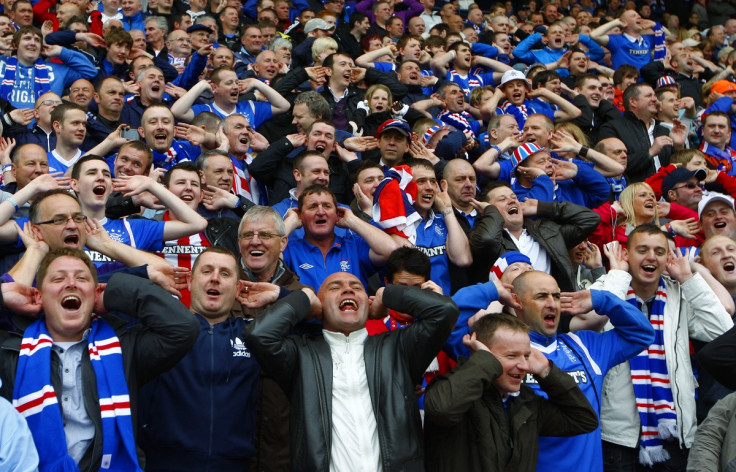 Rangers FC fans singing