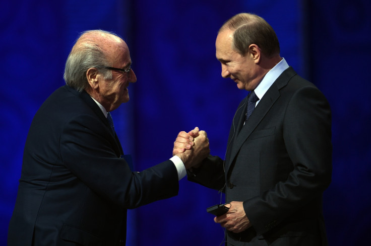 Sepp Blatter and Vladimir Putin at the
