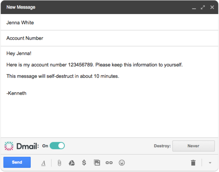 Dmail web extension for Gmail