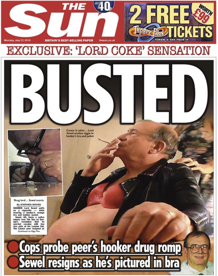 Lord Sewel coke prostitutes the sun