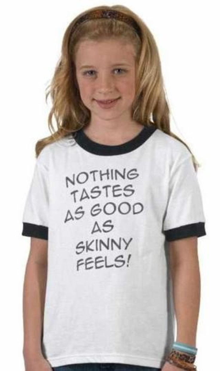 A shirt that says &quot;Nothing Tastes As Good As Skinny Feels” inspired by Kate Moss