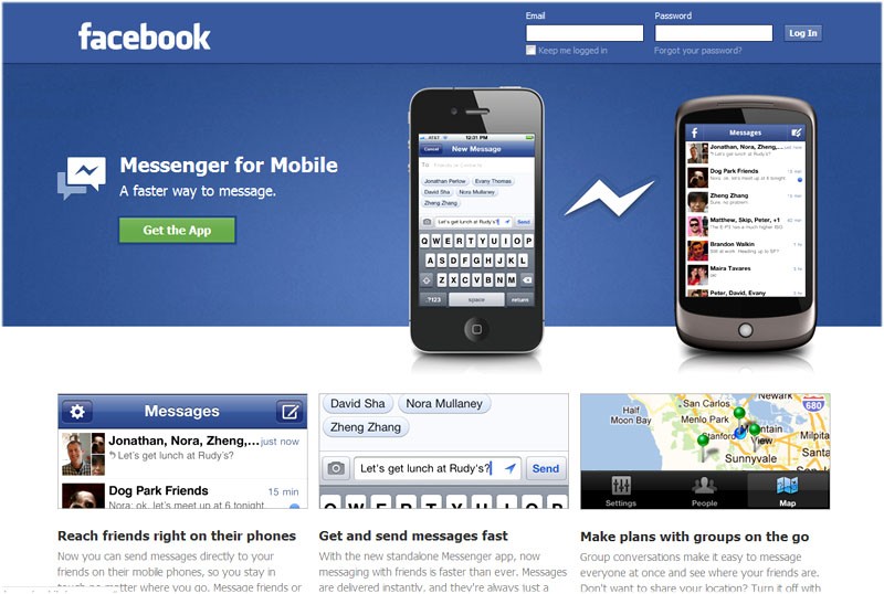 facebook messenger sign in